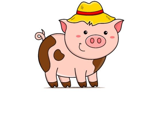 Cartoon sow illustration for IAMECON's California Proposition 12 pork industry research